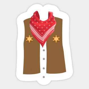 Cowboy Halloween Costume For Boys And Men Sticker